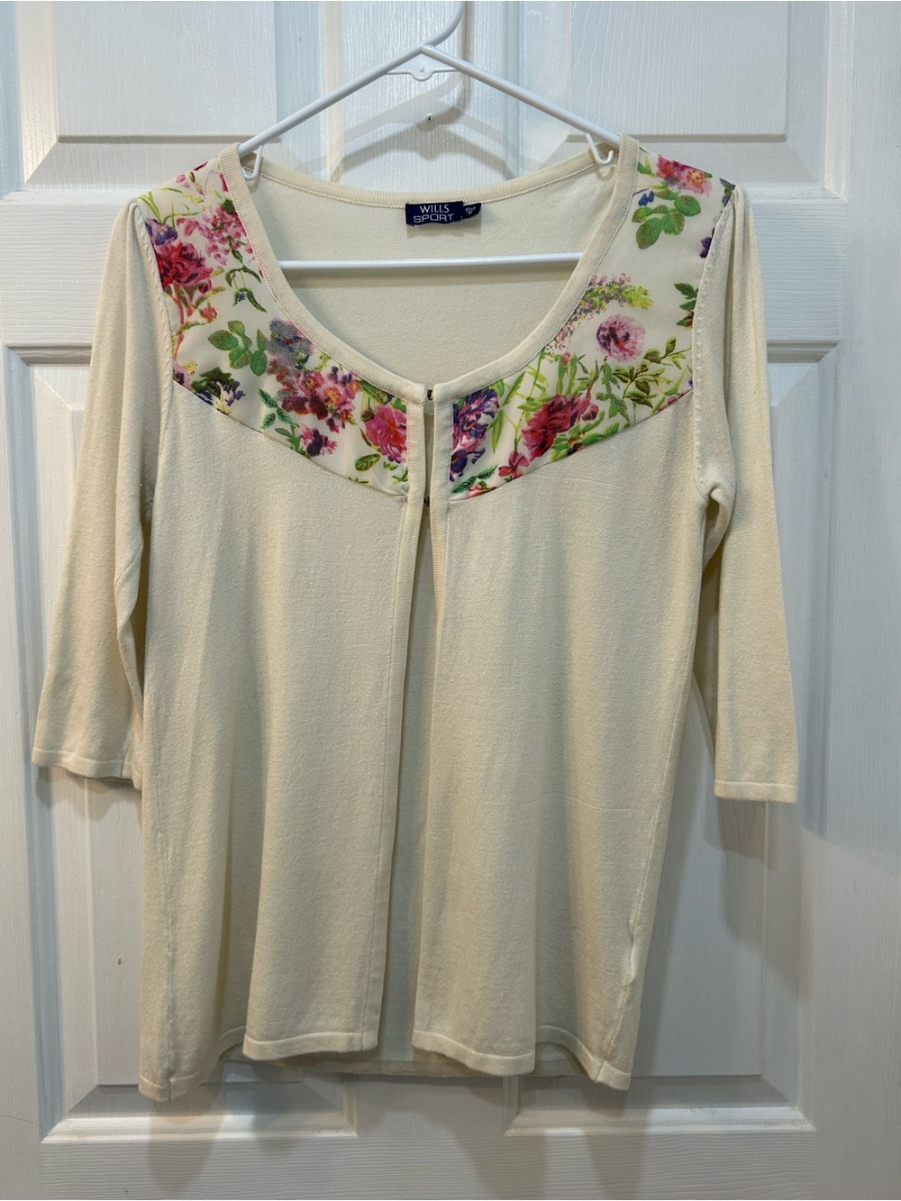 Vintage Floral Yoke Cardigan Size‎ M Delicate Floral Cottagecore Dainty Granny
